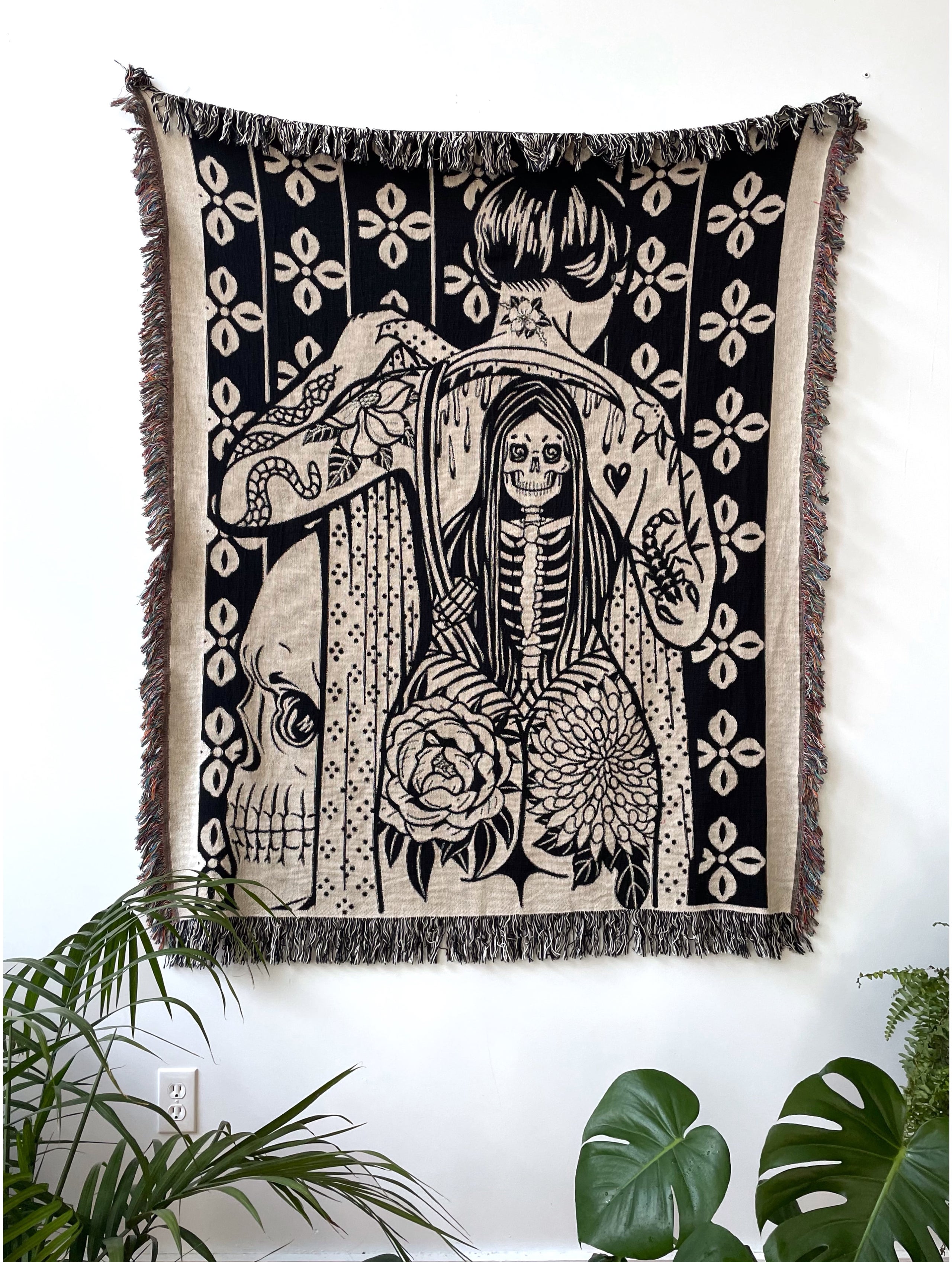 Grim discount reaper tapestry